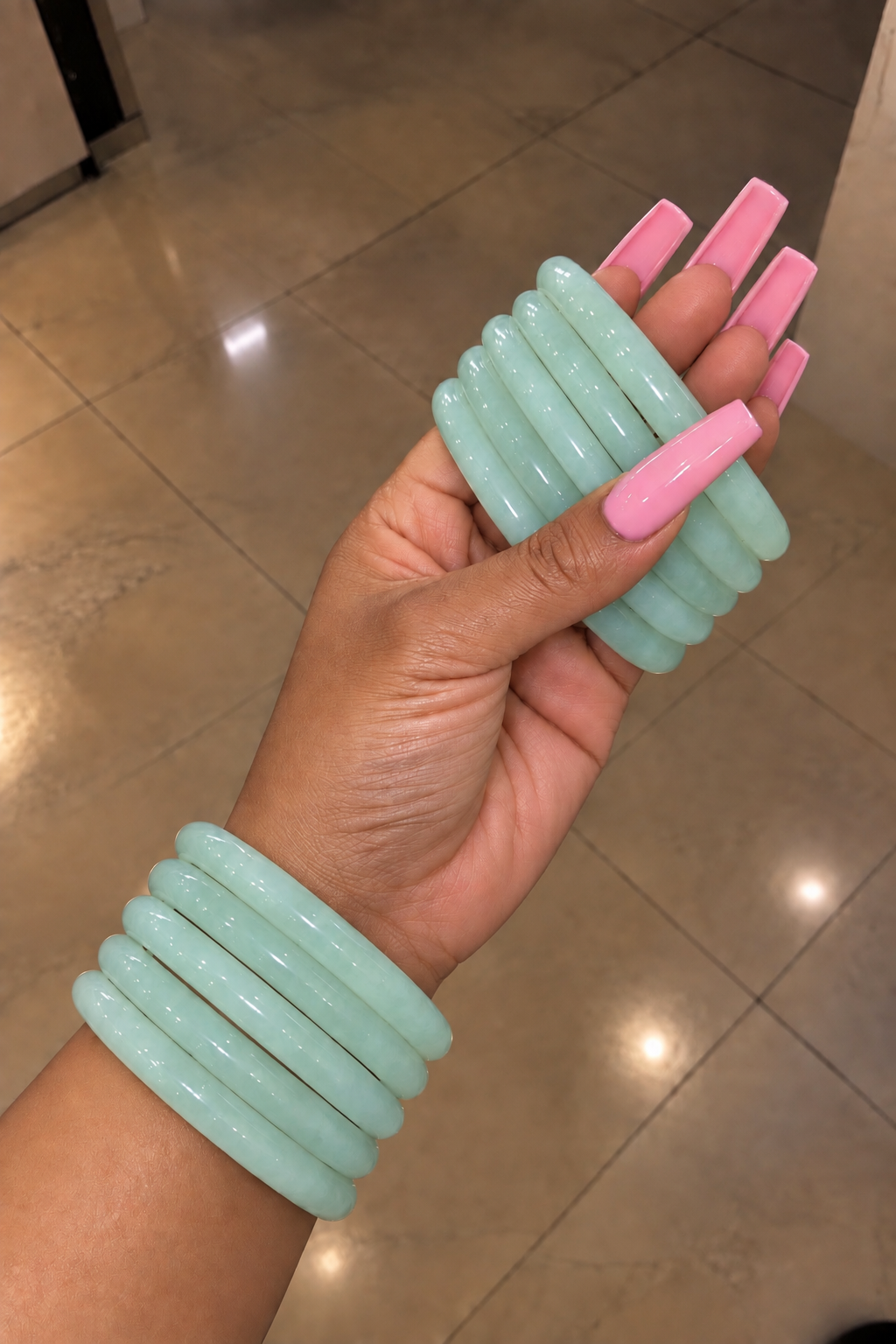 Seafoam Jade Bracelet