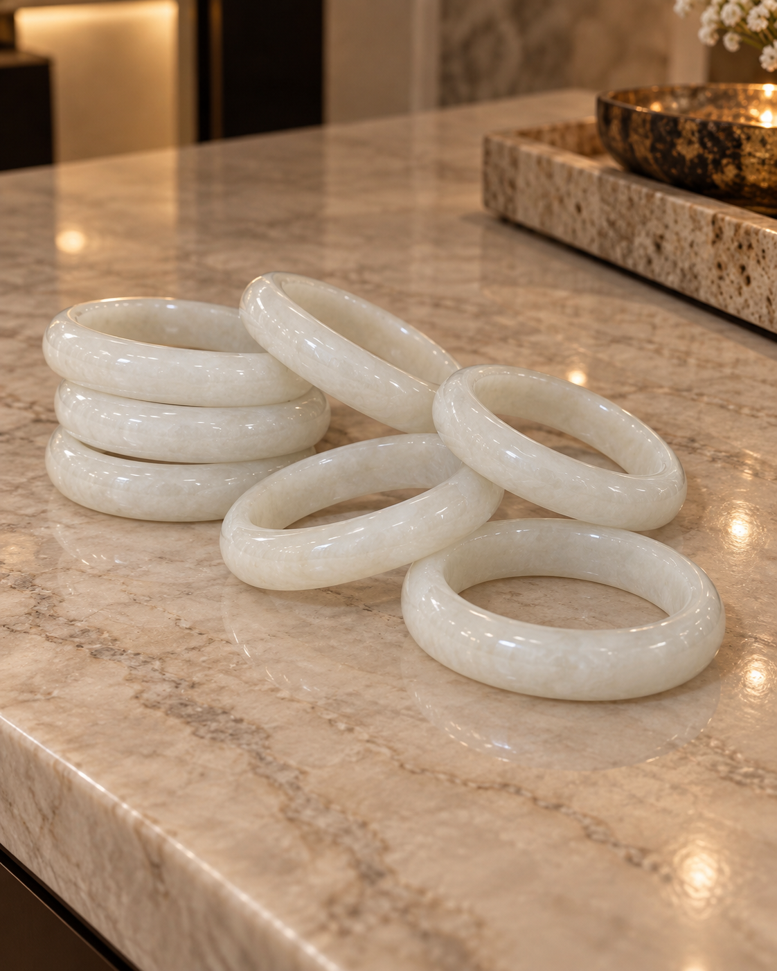Angel White Jade Bracelet